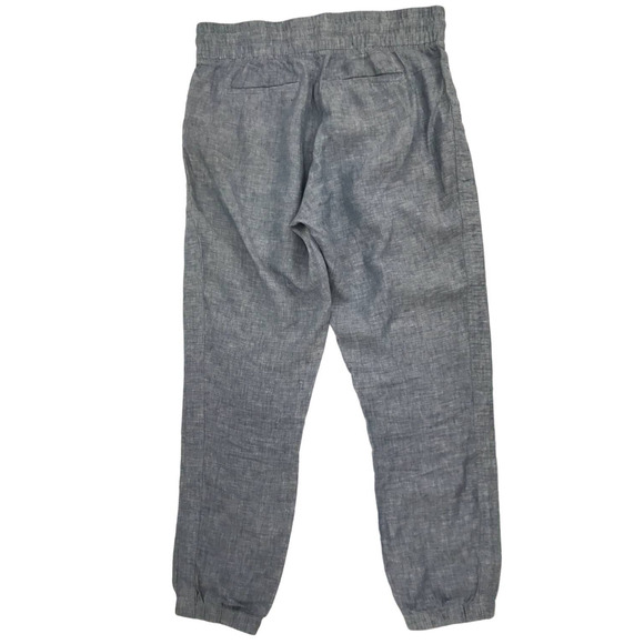 Athleta Chambray Blue Cabo Linen Jogger Pant Size 0 - Picture 7 of 10